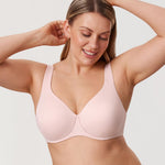 DELIMIRA Minimizer Bras for Women Full Coverage Plus Size Underwire Unlined Supportive Seamless Bra Gentle Rose 38DD