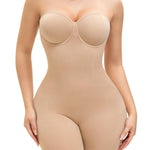 Slimers Strapless Shapewear Bodysuit For Woman: Seamless Body Shaper Built In Bar - Tummy Control Butt Lifter Shapewear