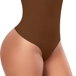 Werena Tummy Control Thong Shapewear for Women High Waisted Body Shaper Panties Shaping Thong Girdle Underwear