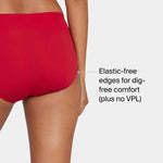 SPANX SPANXsmooth Undie-tectable Brief - Comfortable Core Control - Invisible Shapewear Underwear - No Visible Panty Lines - Red Pop - Medium