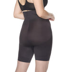 Naomi & Nicole Women's Plus-Size High-Waist Thigh Slimmer Shapewear | Women’s Tummy Control Underwear, Black, 1X