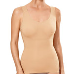DELIMIRA Women's Shapewear Tummy Control Tank Tops Plus Size Seamless Camisole Taupe 1X