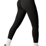 Heathyoga Scrunch Butt Lifting Leggings for Women Tummy Control No Front Seam Compression Leggings for Women Yoga Pants Women Black