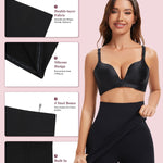 JOYSHAPER Half Slips Shapewear Skirt Under Dresses Tummy Control High Waist Slip Skirt With Built In Shapewear