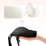 Slimers Backless Bra for Women：Wireless Full-Coverage Low Back Bras - Padded Criss-Cross Multiway Bralette Black