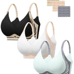 HBselect Jelly Bras for Women No Underwire Comfort Wireless Push Up Bras Seamless Tshirt Bralettes for Women