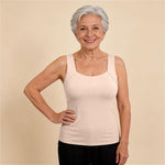 Tanks With Built In Bra Khaki Xl Plus Size Tummy Control Camisole Seamless Shaper Tanktops Wide Strap Shelf Bras Tank With Fixed Pads No Bra Needed Everyday Undershirt For Old Women