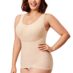 DELIMIRA Women's Shapewear Tummy Control Tank Tops Plus Size Seamless Camisole Beige X-Large