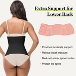 SHAPSHE Waist Trainer for Women Postpartum Recovery Wrap Abdominal Binder Corset Shapewear Belly Band Black S