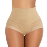 Werena Shapewear Tummy Control for Women Shaping Girdle Briefs Slimming Underwear(01# Mid-waisted Beige(boneless),Small)
