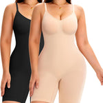 Women's Seamless Shapewear Tummy Control Bodysuit Body Shaper V Neck Seamless Butt Lifter Full Shaping Bodyshapers