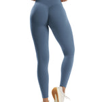 ODODOS Hidden Scrunch Butt Lifting Leggings for Women - 25" No Front Seam High Waist Booty Sculpting Yoga Pants, Ink Blue, Large