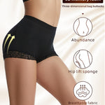 WEICHENS Womens Fake Buttock Briefs Butt Lifter Padded Control Panties Hip Enhancer Underwear Shapewear Boyshort Black