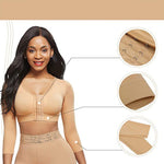 Plus Size Upper Arm Shaper Compression Sleeves for Women - Post-Surgery Slimmer & Corrector Shapewear Tops (02 Khaki XLarge)