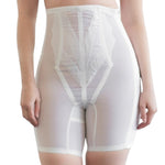 Rago Style 6210 | High Waist Long Leg Shaper with Side Zipper | Extra Firm Control | Tummy Waist & Thigh Sculpting | Made in USA (White, 9X/48)