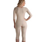 Isavela BB09-BK Stage 1 Post-Surgical Compression Bodysuit | Full Body Faja with Sleeves, Built-in Bra & Below Knee Coverage (Black, XL)