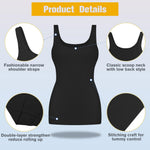 EUYZOU Womens Tummy Control Shapewear Tank Tops Scoop Neck Seamless Compression Tops Body Shaper Camisole, Black XXL