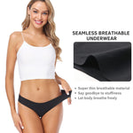 Wealurre Seamless Underwear Invisible Bikini No Show Nylon Spandex Women Panties(826m 1+2)