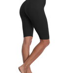 VOGUEMAX Women's Plus Size Short Leggings Stretchy Slip Shorts Mid Thigh Lightweight Pants