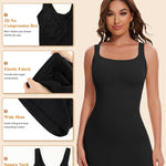 JOYSHAPER Shapewear Slip for Under Dresses Tummy Control Square Neck Womems Full Slips Invisible Body Shaper