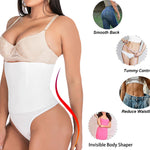 Hioffer 328 Women Waist Cincher Girdle Tummy Slimmer Sexy Thong Panty Shapewear White