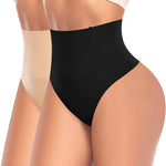 Werena Tummy Control Thong Shapewear for Women High Waist Shaping Underwear Seamless Thongs Panties