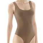 PUMIEY Bodysuit for Women Square Neck Sleeveless Tank Top Body Suits Women Clothing Taffy Small
