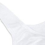 Wingslove Women's Full Coverage High Impact Wirefree Workout Non Padded Sports Bra Bounce Control (White,36C)
