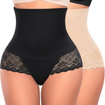 Werena Tummy Control Shapewear Panties for Women High Waisted Shaping Underwear Lace Body Shaper Girdle