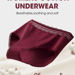 HOHOCHIN Cotton Underwear for Women High Waisted Panties Soft Lace Waistband Breathable Full Coverage Ladies Briefs 4 Pack (US, Alpha, X-Large, Regular, Regular, A-4 Pack-Multicolor)