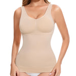 Lynclare Shapewear Tank Tops with Built in Bra Camisole for Women Body Shaper Tummy Control Womens Compression Top Nude S
