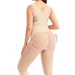 Nebility Shapewear Bodysuit for Women Tummy Control Full Body Shaper Waist Trainer Open Bust Mid-Thigh Bodysuit
