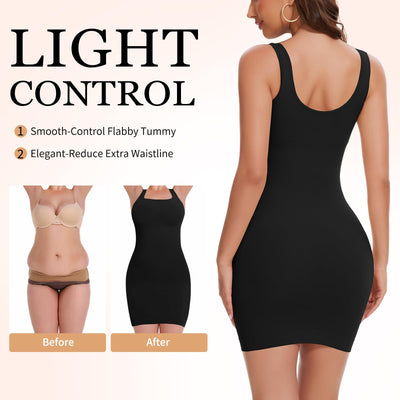 JOYSHAPER Slip Dress Shapewear for Under Dress Women Seamless Full Slip Tummy Control Body Shaper Bodycon
