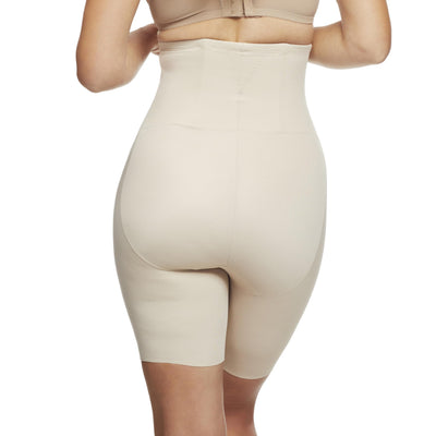 Naomi & Nicole Women's Back Magic Firm Control High-Waist Thigh Slimmer Shapewear, 7089-Beige-L