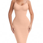 woahee Shapewear Slip for Under Dress, Scoop Neck Tummy Control Slips Dress for Women Seamless Full Body Shaper