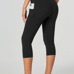 Heathyoga Women's Capri Leggings High Waisted Yoga Pants with Pockets Tummy Control