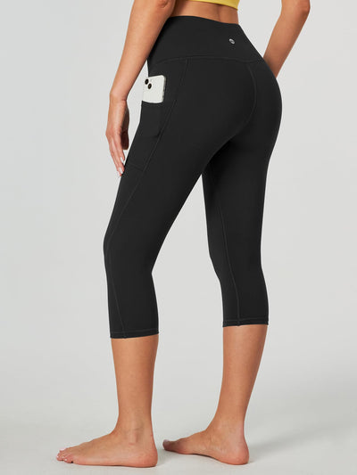Heathyoga Women's Capri Leggings High Waisted Yoga Pants with Pockets Tummy Control