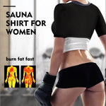 DYUAI Sauna Shirt for Women Sauna Suit for Women Waist Trainer Sauna Sweat Vest Workout Body Shaper Zipper(6005-07-L)