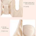 Slimers Backless Shapewear Tummy Control: Low Back Plunge Shapewear Bodysuit - Slimming Built-In Bra Full Body shaper Woman