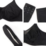HSIA Minimizer Bras for Women Plus Size, Full Coverage Coolcomfort T Shirt Unlined Bra with Underwire for Heavy Breast, Rich Black 36DD
