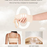 FeelinGirl Womens Wirefree Everyday Bras Comfortable Bralette Beige Medium