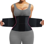 FeelinGirl Women Corset Workout Waist Trainer Belt Tummy Control Waist Cincher Sport Workout Waist Trimmer Rose Red XL