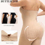 Slimers Strapless Shapewear Bodysuit For Woman: Seamless Body Shaper Built In Bar - Tummy Control Butt Lifter Shapewear