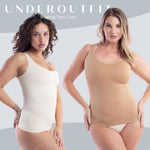 Underoutfit Shapewear Tank Cami, Compression Tank Top for Women, Large, White
