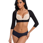 DEHORU Arm Shaper for Women Post Surgical Slimming Sleeves Compression Shirt Posture Corrector Tops Shapewear (BKBK M)