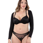 Reach Arm Slimming Sleeve Shaper - SlimMe by MeMoi - Shaping Shrug - X Large/4, Black