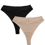 Kindred Bravely Maternity Thong Panties | Under the Bump Maternity Thong 2-Pack (Neutrals, Large/X-Large)