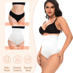 Werena Tummy Control Shapewear for Women High Waisted Body Shaper Briefs Slimming Girdle Shaping Underwear(#A1 High Waist White(seamless),Large)