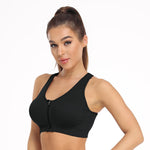 WANAYOU Sports Bras for Women Racerback Wireless Seamless Front Zipper Closure Workout Bra (L:Fit 34C,34,34D,34DD,36B,36C,38A,38B, 3 Pack Black)