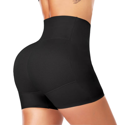 JOYSHAPER Womens Padded Underwear Butt Lifter Panties Butt Lifting Shapewear Tummy Control Booty Enhancer Shorts Black L